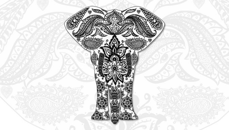 Mandala Éléphant