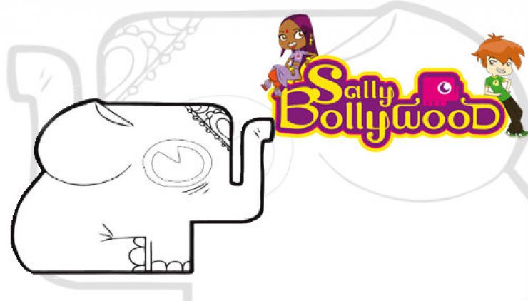 Coloriage Eléphant de Sally Bollywood