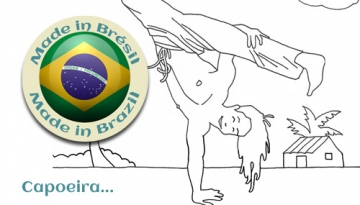 Brésilien faisant de la capoiera